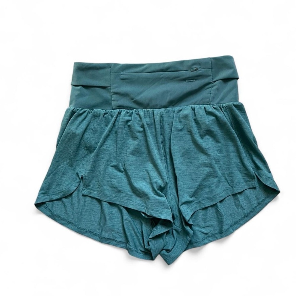 Fp Movement by Free People teal lightweight run shorts hidden pocket Small NWOT